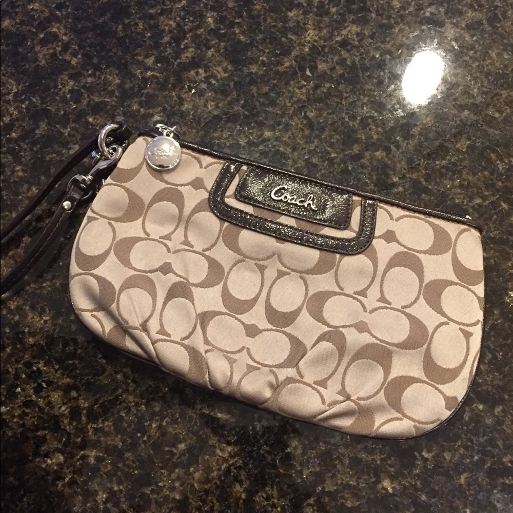 Large coach wristlet